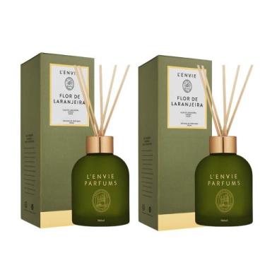 Imagem de Kit 2 Difusor de Perfume Flor de Laranjeira Floral Cítrico 200ml Lenvi