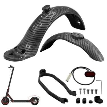 Imagem de SKERTS Conjunto de para-lama traseiro para scooter elétrico de fibra de carbono para scooter Xiaomi M365/M365 Pro com parafusos e tampas de rosca