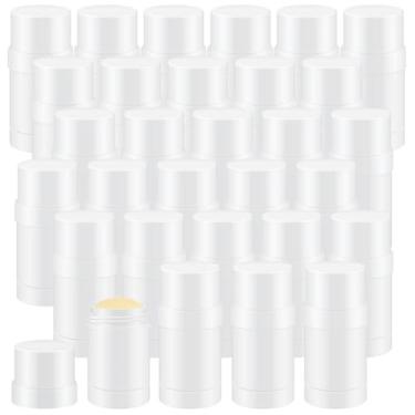 Imagem de Teenyyou 30 unidades de recipientes vazios de desodorante de 30 ml, frasco de enchimento giratório, recipiente de plástico, suporte de desodorante recarregável, tubo para batom caseiro, protetor solar