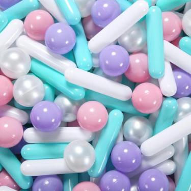 Imagem de Ball Pit Balls STARBOLO Macaron 120 unidades para crianças com bolsa