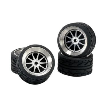 Imagem de Rodas De Liga Carlomo N-Class 1/64 Com Pneus De Borracha, Conjunto De 