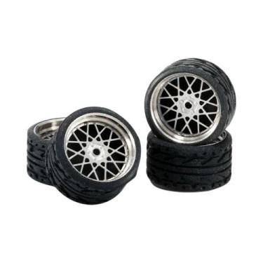 Imagem de Rodas De Liga Carlomo N-Class 1/64 Com Pneus De Borracha, Conjunto De 