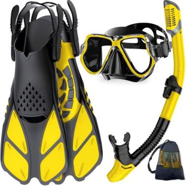 Imagem de Equipo de Snorkel Zenoplige Máscara Aletas Snorkel para Adultos