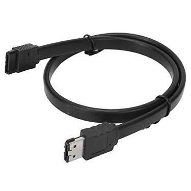 Imagem de Generic Cabo Extensor ESATA para SATA Macho para Macho Transmissão de Dados de Alta Velocidade de 3 Gbps, Cabo de Conexão Blindado de 100 Cm/39,4 pol. para Unidades ópticas SATA, Dissipação de Calor