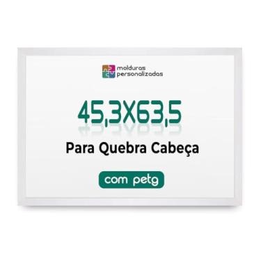 Imagem de Moldura 45,3x63,5 para Quebra Cabeça Grow Puzzle com Proteção Petg (Branco)