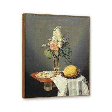 Imagem de NHLDZYH Moldura de Teca. Tela decorativa cozinha, arte vintage especiarias coloridas, arte de parede quadros para sala de estar quarto cozinha. B115. 30x40cm