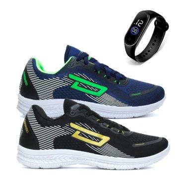 Imagem de Kit Tênis Esportivo Masculino Corrida + Relógio-Masculino