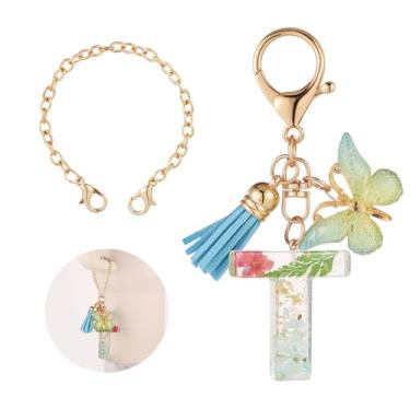 Imagem de Corrente de garrafa para copos Stanley, pingente de letras fofas para copo Stanley com acessórios de borboleta e borla, acessórios de copo compatíveis com Stanley Cup 1,134 g (T)