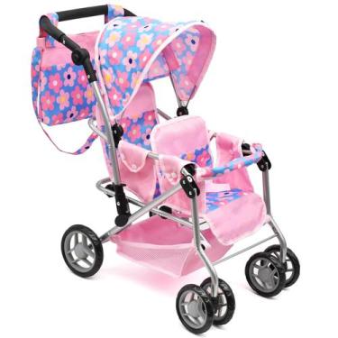 Imagem de Baby Doll Double Stroller Dolls To Play, rodas giratórias de 27"