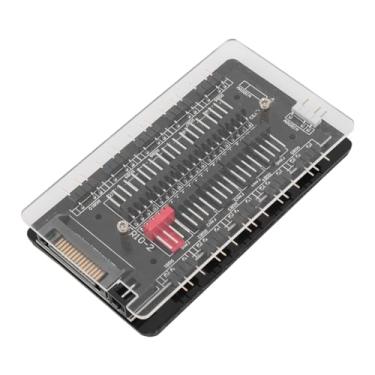 Imagem de Hub divisor de ventilador magnético ARGB PWM 2 em 1, 5V 3PIN ARGB 13 portas, 12V 4PIN PWM 10 portas, fonte de alimentação Serial ATA, hub de cabo de extensão de ventilador de resfriamento de chassi de