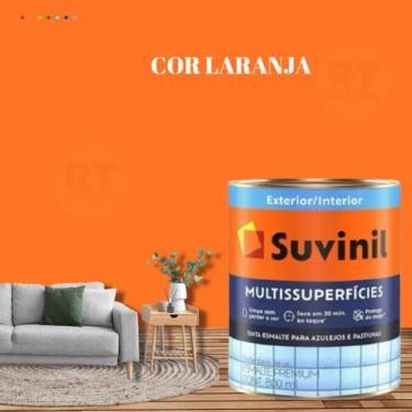 Imagem de Tinta Epóxi Base Água Cor Laranja Suvinil Multissuperfícies Antimofo L