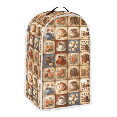 Imagem de Menostgox Capa de liquidificador para cozinha com tema de panificação capas de pequenos eletrodomésticos à prova de poeira resistente ao desgaste capa contra poeira mantém o balcão da cozinha limpo