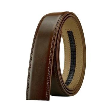 Imagem de Cinto Masculino De Couro Genuíno Sem Fivela 3,5cm De Largura Tamanhos 