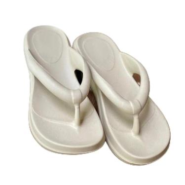 Imagem de Sandália Feminina Nuvem Ortopédica Plataforma em EVA, Chinelo Anatômico Antiderrapante com Palmilha Amortecida, Salto 5cm, Verde Lima (Creme, BR, Adulto, Faixa Numérico, 35, 36)