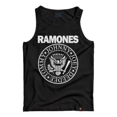 Imagem de Camiseta Regata Ramones Logo Banda Rock Anos 80 Clássicos - KING OF GE