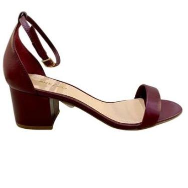 Imagem de Sandália Couro Salto Médio Bloco Isabelli Lançamento Arezzo-Feminino