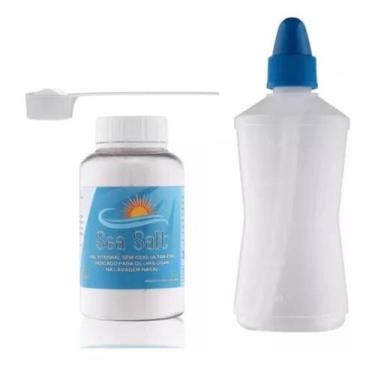 Imagem de Soro Para Lavagem Nasal 250g + Frasco Limpeza Do Nariz 250ml - Sea Sal