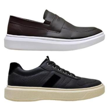 Imagem de Kit Mocassim Oxford + Sapatênis Masculino Confortável e Leve-Masculino