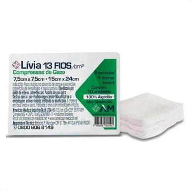 Imagem de Kit com 200 Compressa Gaze 7,5 cm X 7,5 cm 13 Fios Esteril - Amed
