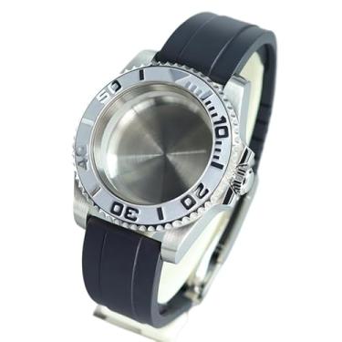 Imagem de FEIYASHI Caixa de relógio de aço à prova d'água de 40 mm vidro safira para NH35 NH34/36/38 Miyota8215 ETA2824 Movimento Yacht Style Watch, Capa inferior sólida 4, For NH35 34 36 38 Movement, Capa de