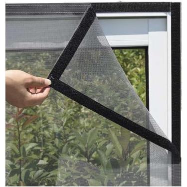 Imagem de Rede para Gatos DIY com Autoadesivo Tela de Janela Ajustável Mosquiteiro Transparente Fácil Instalar Desmontar Lavar Resistente a Rasgos Estável Permite Ventilação Ar Impede que Aranhas Traças Moscas