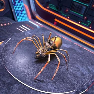 Imagem de Steampunk Metal Inseto Mecânico Steampunk Escultura Steampunk Mecânica Inseto Mecânico Mecânico 3D Kits de Quebra-Cabeça de Metal Steampunk para Adultos (Aranha Mecânica E)