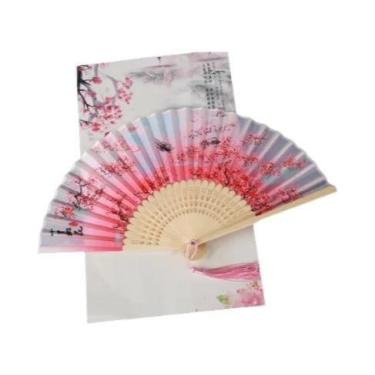 Imagem de Leque Dobrável Com Padrão Japonês Retrô Para Mulheres, Presente De Art