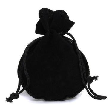 Imagem de Kit 100 Saquinhos De Veludo Jóia Pulseira Preto - 6.5 X 8 Cm - Ghc Ace