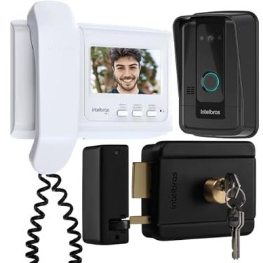 Imagem de Kit 1 Vídeo Porteiro Interfone IVR 4 + 1 Fechadura FX500 INTELBRAS IVR4 FX 500