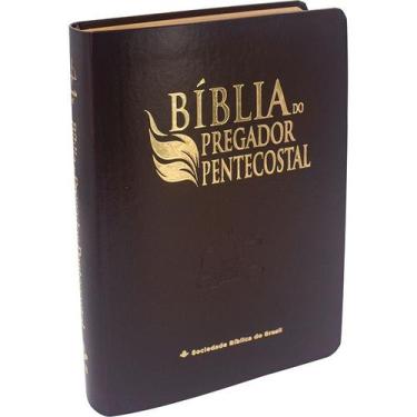 Imagem de Bíblia do Pregador Pentecostal - Tamanho Portátil - Capa couro - Vinho