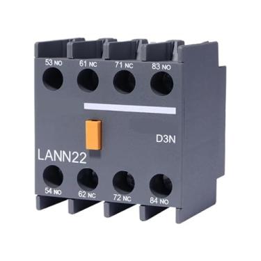 Imagem de 1 peça Contator LC1N Contato Secundário LANN22N Bloco Contator Auxiliar Montado Frontal 2 Aberto 2 Fechado LANN11N (LANN40N)