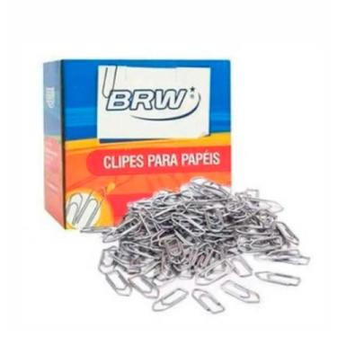 Imagem de Clips de Papel Galvanizado nº 8.0 BRW caixa com 25un