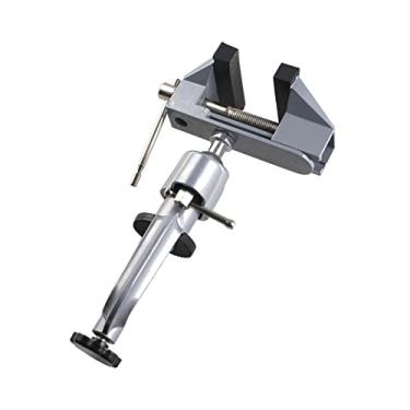 Imagem de U5GAAALPPQ9 Hand Tools Multifuncional 2 em 1 Torno de Mesa Rotativa de 360 Graus Liga de Alumínio Braçadeira de Torno de Bancada Giratória Ferramenta de Suporte de Broca Elétrica