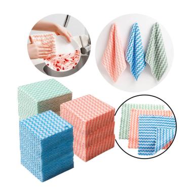 Imagem de Kit 50 Panos De Limpeza Multiuso Macio Atoalhado Para Uso Diário
