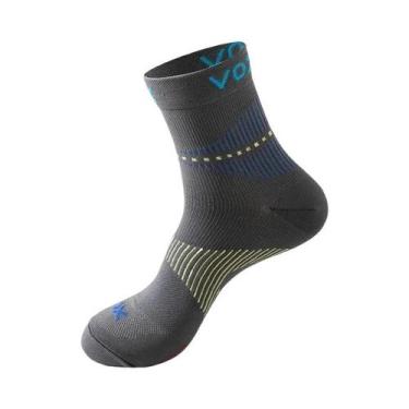 Imagem de Meias De Compressão Brancas Masculinas 2 Pares Suporte Para Fascia Pla