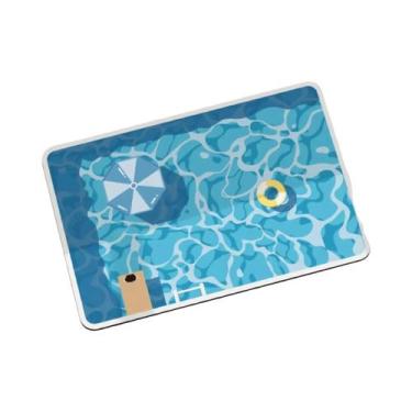 Imagem de Tapete De Banho Antiderrapante De Borracha Com Estampa De Piscina De D