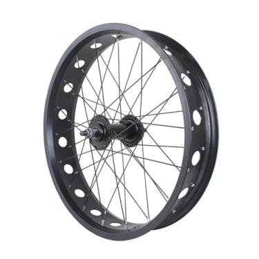 Imagem de Fat Tire Bike Wheelset 20/24/26 polegadas, aros de alumínio de 10.2 cm, rodas dianteiras e traseiras 36H, compatível com freio a disco, cubos de 135 mm/195 mm, ideal para ciclismo na neve e praia, 6