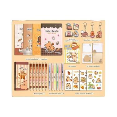 Imagem de Conjunto De Material Escolar Fofo De Grande Capacidade Com Tema De Cap