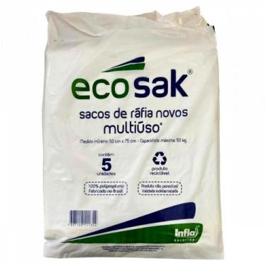 Imagem de 50 Sacos Ráfia 50x75 50kg Novo Entulho Construção Reciclagem Ração Sac