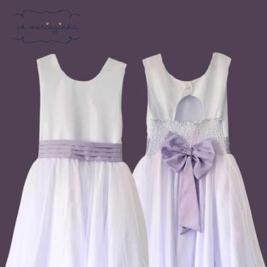 Imagem de Faixa Solta Prega Lilás Com Laço Atrás - Só Mariazinha, 3 Meses, Lilás