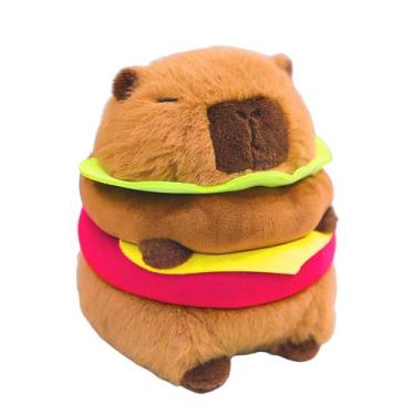 Imagem de Brinquedo de pelúcia de capivara com design de hambúrguer WAKSUN para 