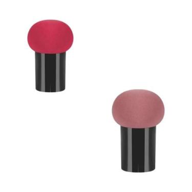 Imagem de Esponja De Maquiagem Em Formato De Cogumelo, Dupla Utilização (Seca E 