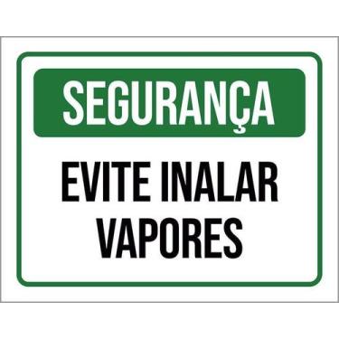 Imagem de Kit 10 Placa Acm Segurança Evite Inalar Vapores 18X23 - Sinalizo