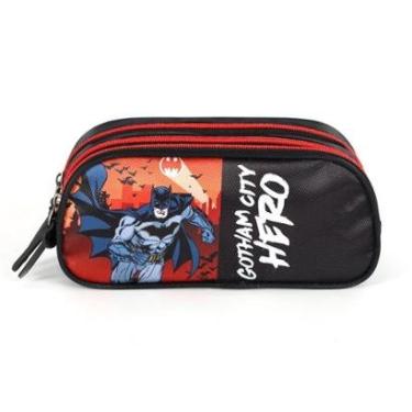 Imagem de Estojo Escolar Luxcel Batman Gotham City Vermelho-Masculino