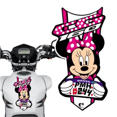 Imagem de Adesivo Faixa Gravata Sem Resina Moto Cg 150/160 Minnie Rosa Cor Cg 160