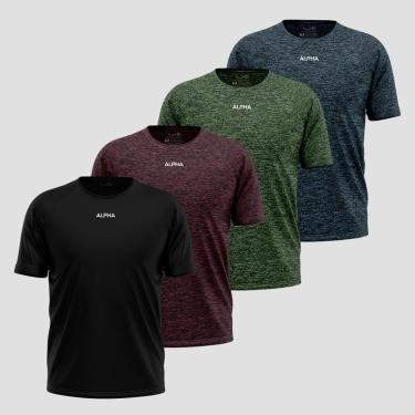 Imagem de Kit 4 Camisetas Dry Alpha Co Masculina-Masculino