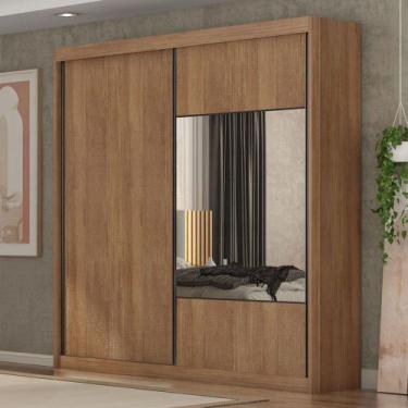 Imagem de Guarda-Roupa Casal Alpe Devero 2 Portas 4 Gavetas 100% Mdf com Espelho