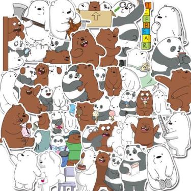 Imagem de Adesivos Cute Bears Anime Cartoon 37 peças de PVC impermeável - yiweis