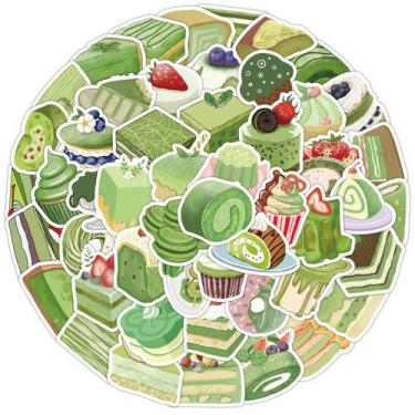 Imagem de Adesivos Matcha Cake 50 peças de vinil impermeável para decoração - yi
