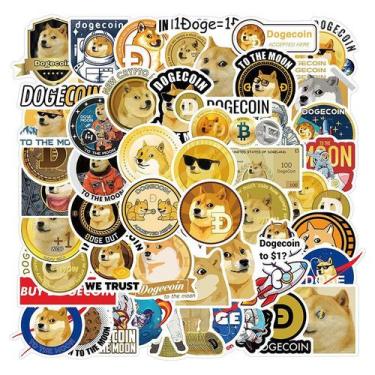 Imagem de Adesivos Dogecoins em vinil impermeável Anime 50 unidades/lote - yiwei